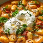 Creamy Tomato Gnocchi with Burrata