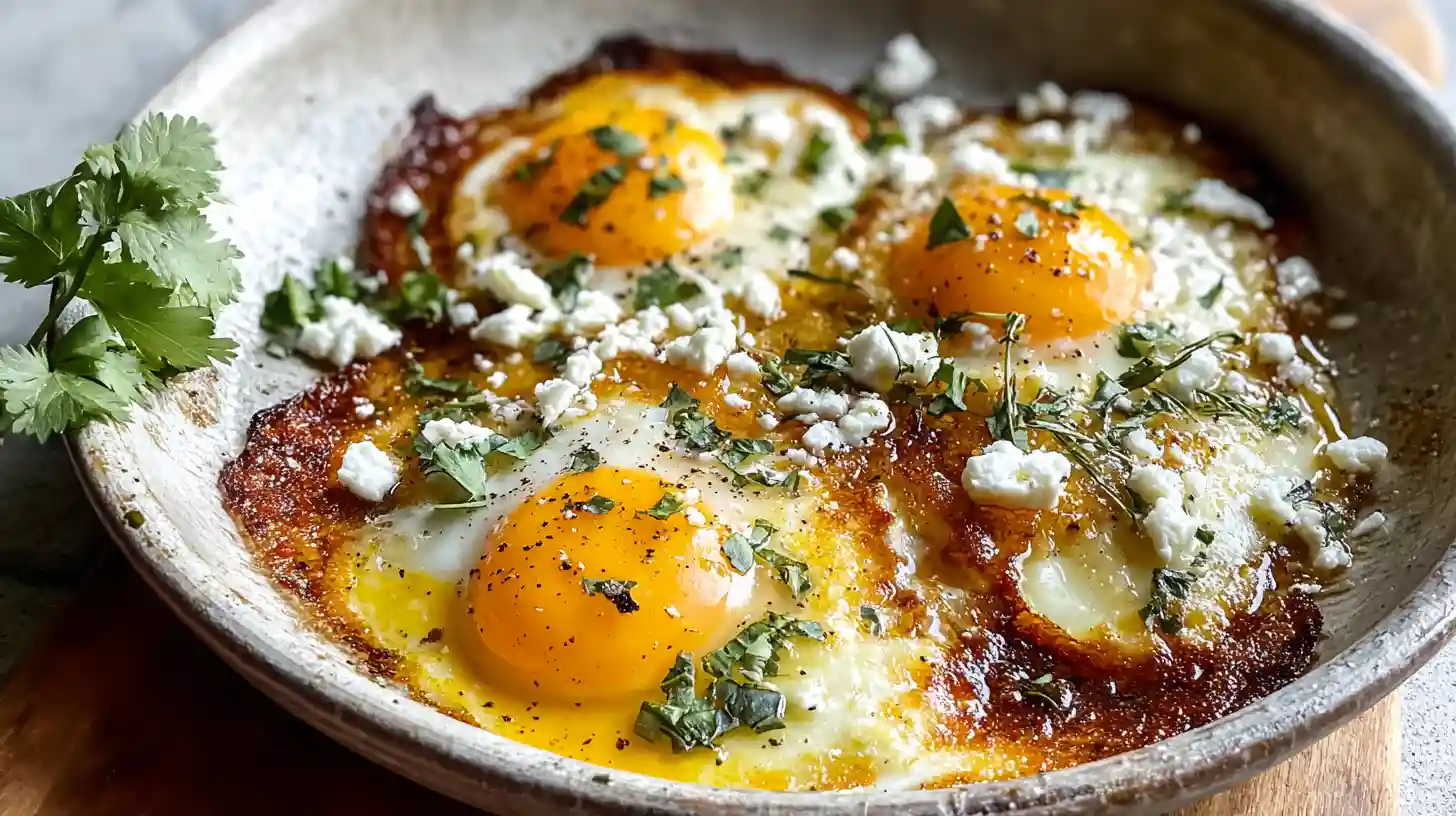 Crispy Feta Fried Eggs