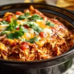 Crockpot Chicken Enchilada Casserole