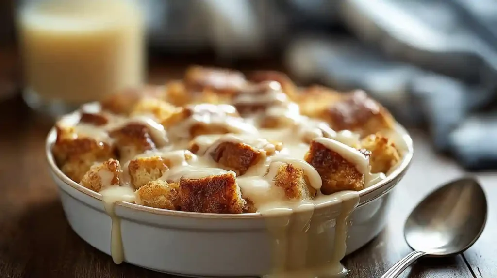 Grandma's Classic Bread Pudding with Vanilla Sauce