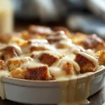 Grandma's Classic Bread Pudding with Vanilla Sauce