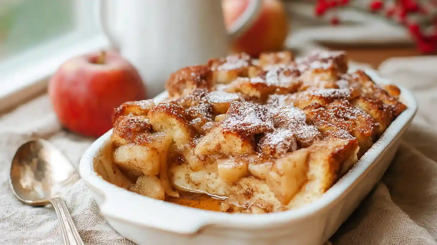 Overnight Cinnamon Apple Baked French Toast Casserole