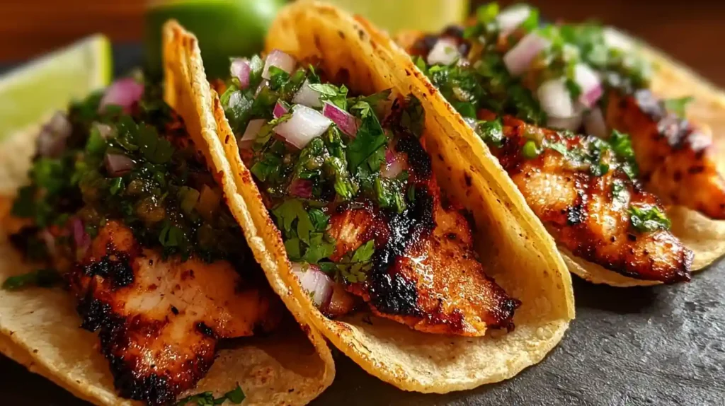 Authentic Chicken Street Tacos