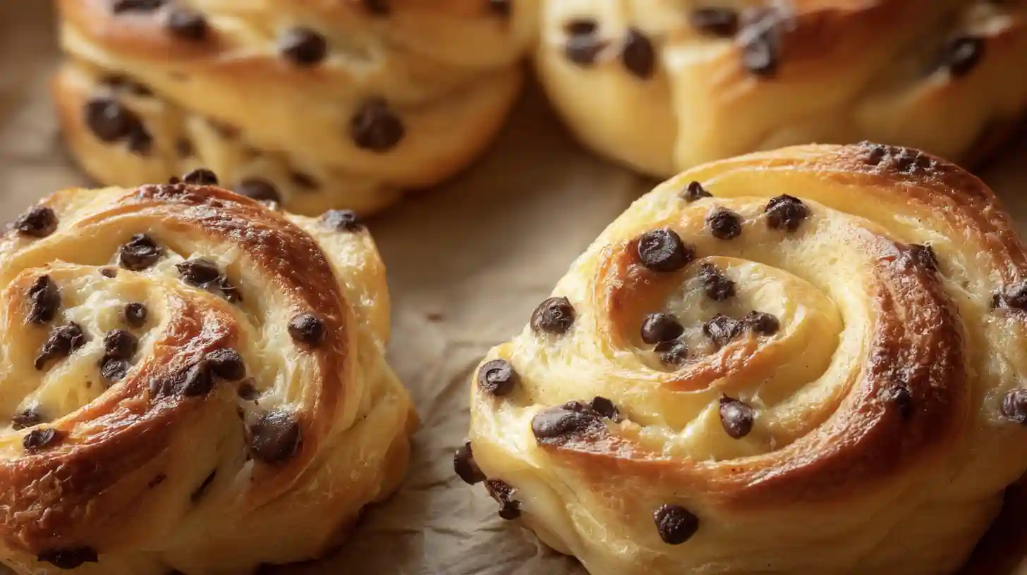 Brioches Roulées Crème Vanille & Pépites de Chocolat