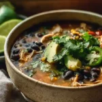 Chicken Poblano and Black Bean Soup
