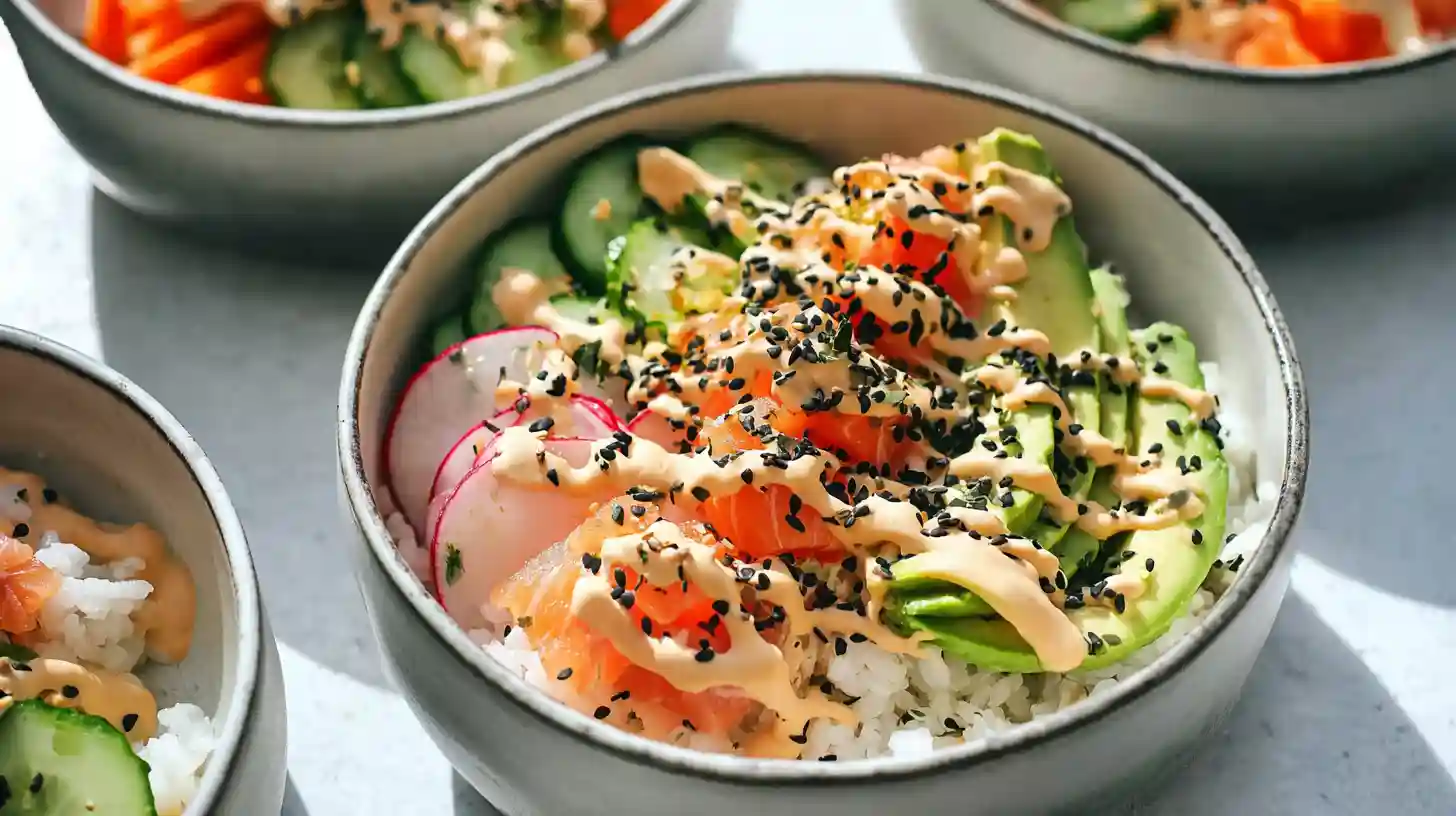Healthy California Roll Sushi Bowls for Meal Prep