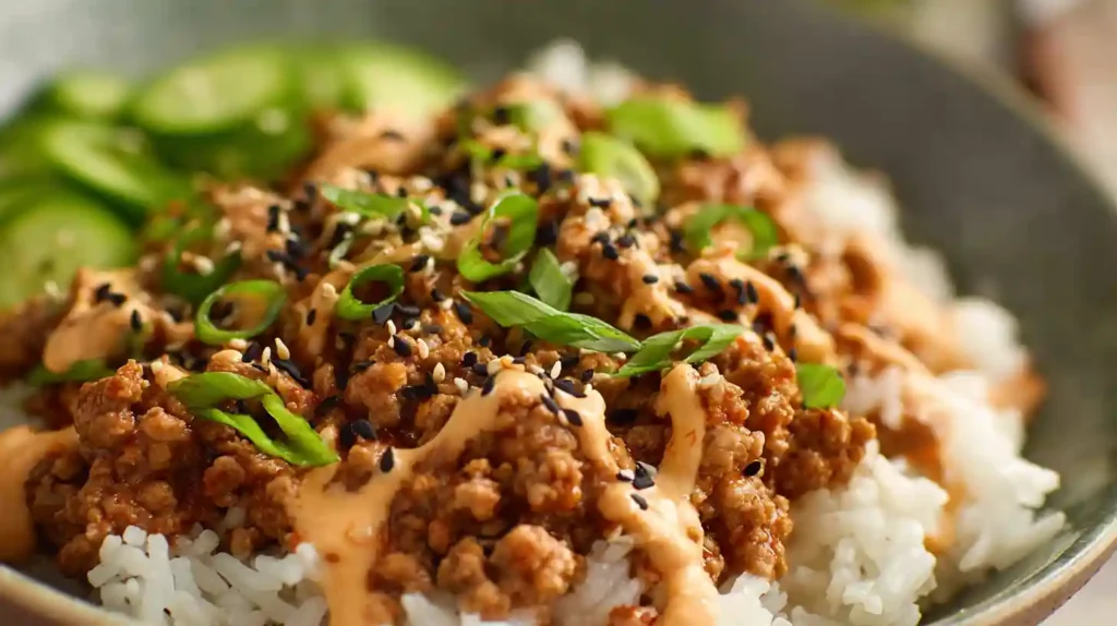 Bang Bang Ground Turkey Rice Bowls