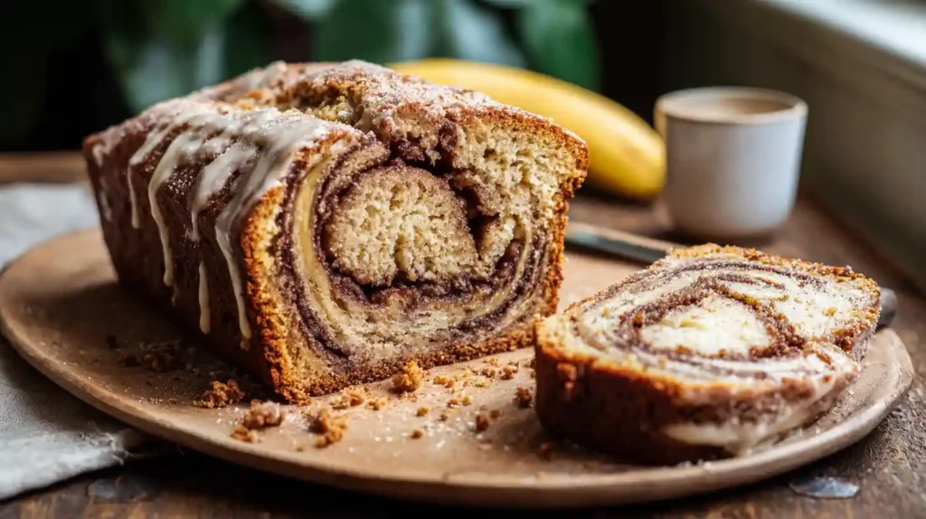 Cinnamon Roll Banana Bread