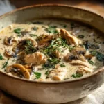 Cozy Creamy Rotisserie Chicken Mushroom Soup