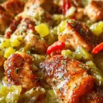 Creamy Banana Pepper Chicken Skillet