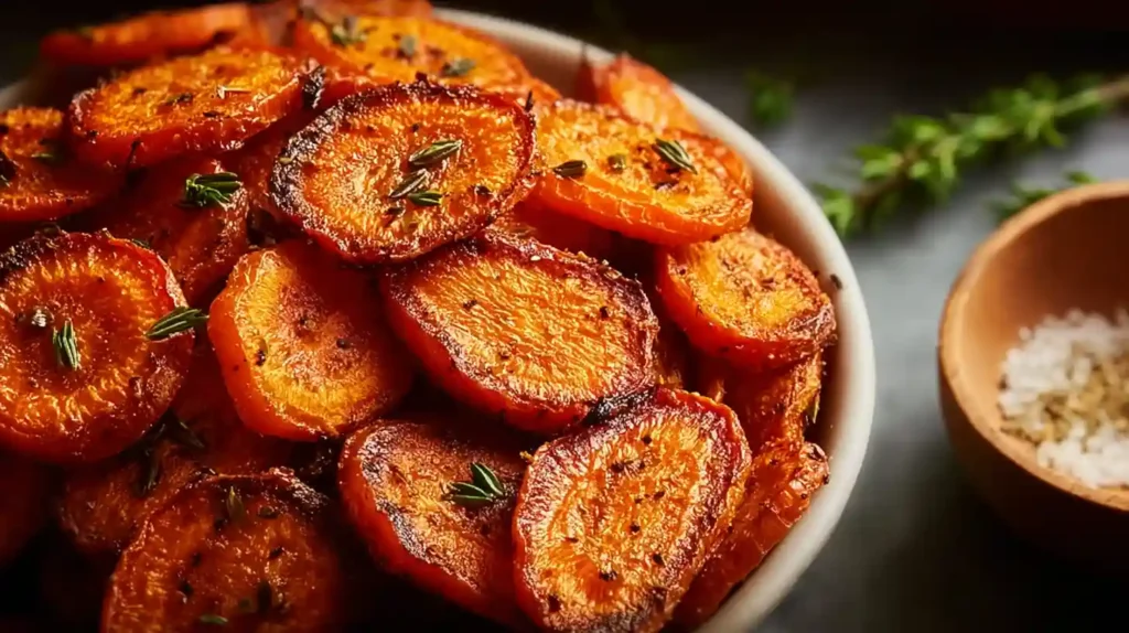 Crispy Air Fryer Carrot Chips with Garlic & Smoked Paprika