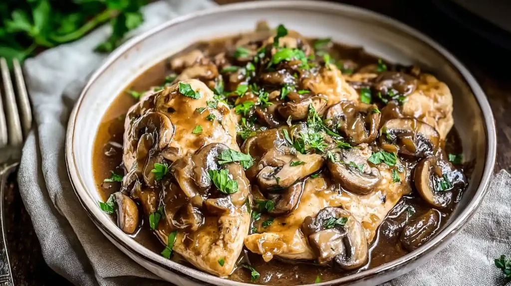 Flavorful Crockpot Chicken Marsala Delight