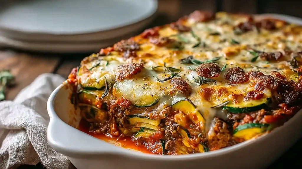 Guilt-Free Zucchini Pizza Casserole Recipe