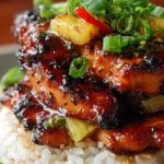 Hawaiian Huli Huli Chicken Stack