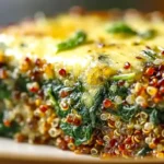 Nutritious Quinoa Lentil Spinach Bake Recipe Idea