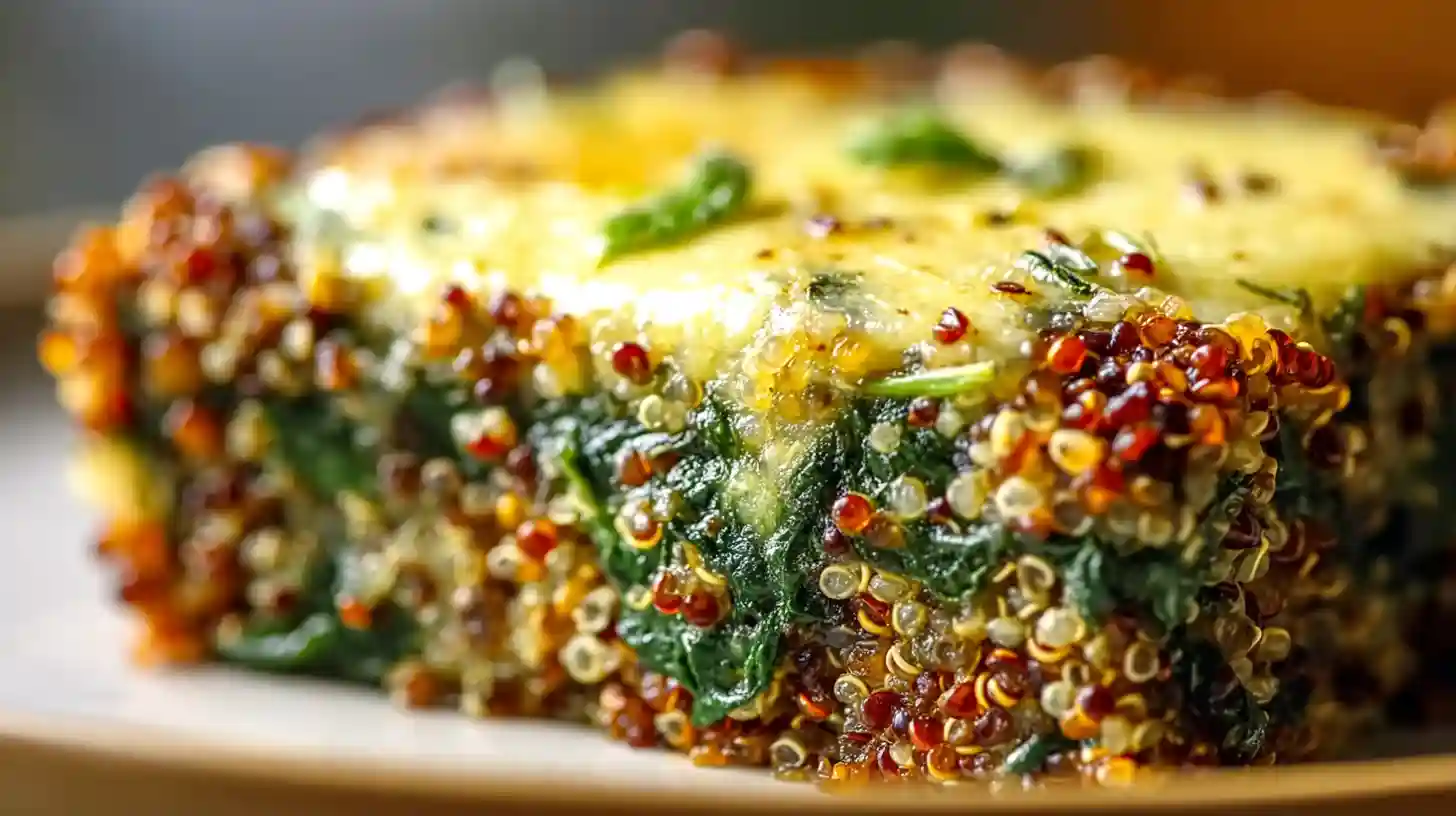 Nutritious Quinoa Lentil Spinach Bake Recipe Idea