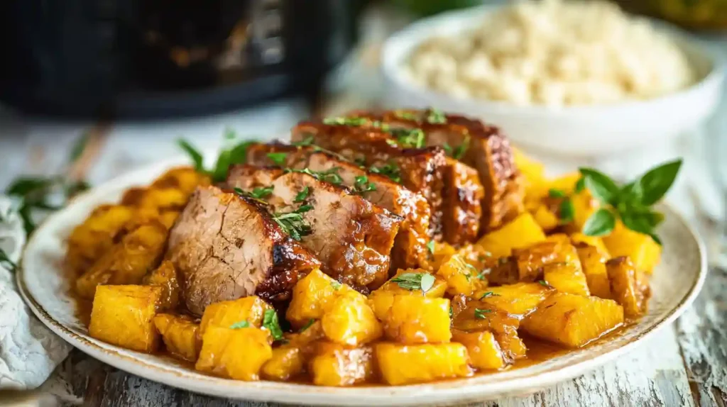 Slow Cooker Pineapple Pork Loin