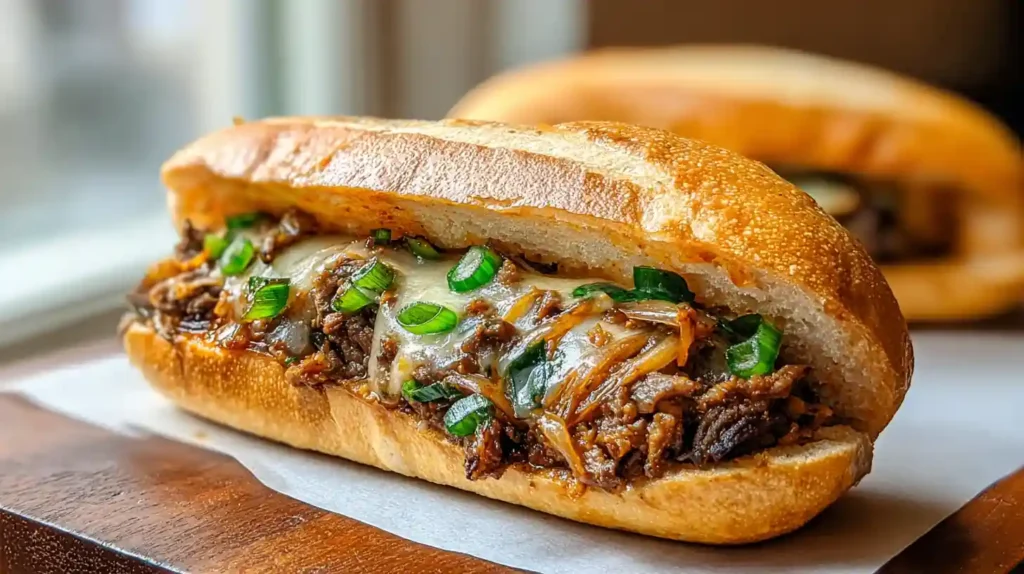 Spicy Kimchi Bulgogi Cheesesteak Recipe