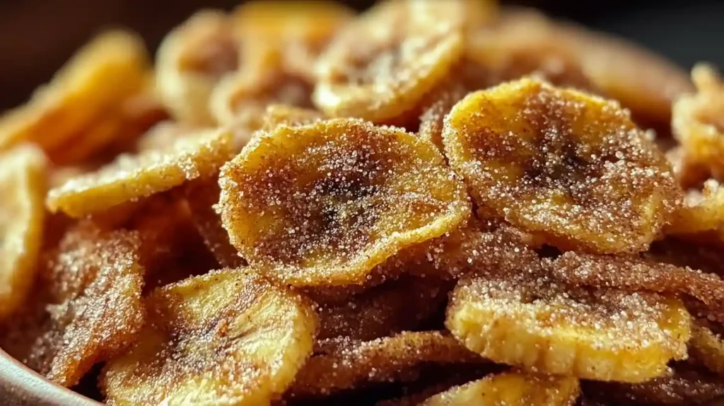 Cinnamon-Sugar Air Fryer Banana Chips