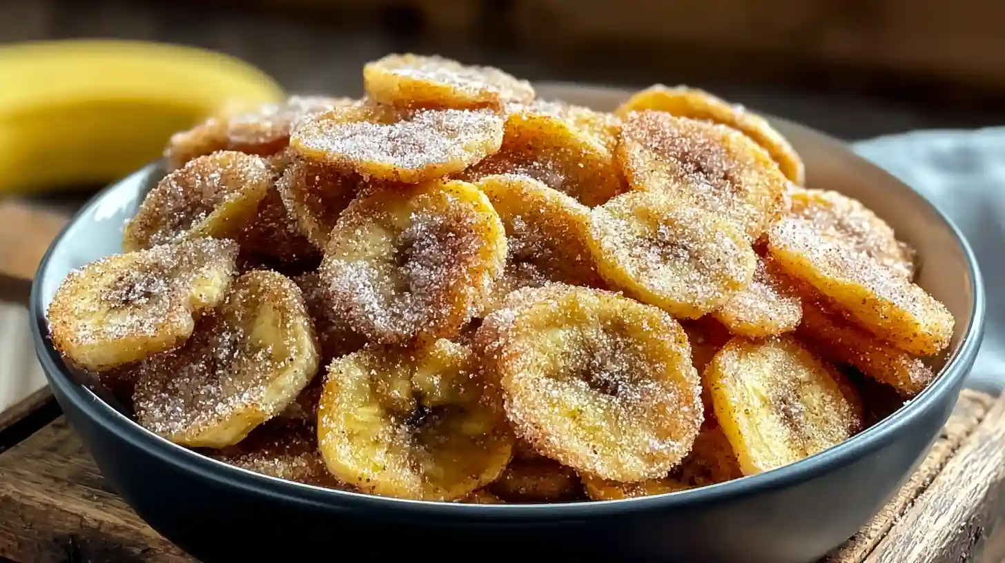 Cinnamon-Sugar Air Fryer Banana Chips