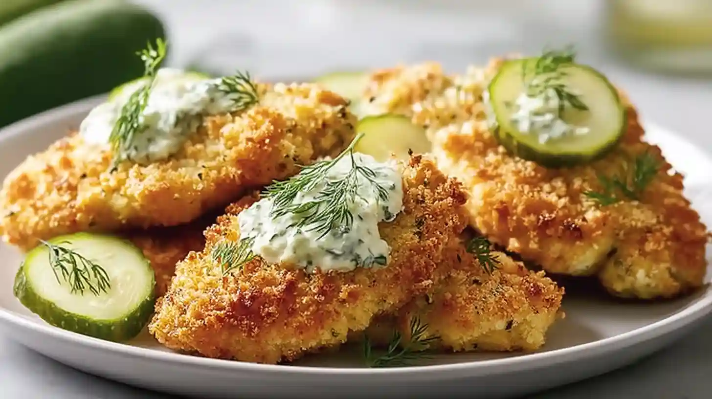 Crispy Dill Pickle Parmesan Chicken