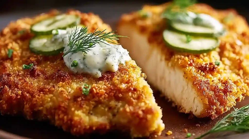 Crispy Dill Pickle Parmesan Chicken