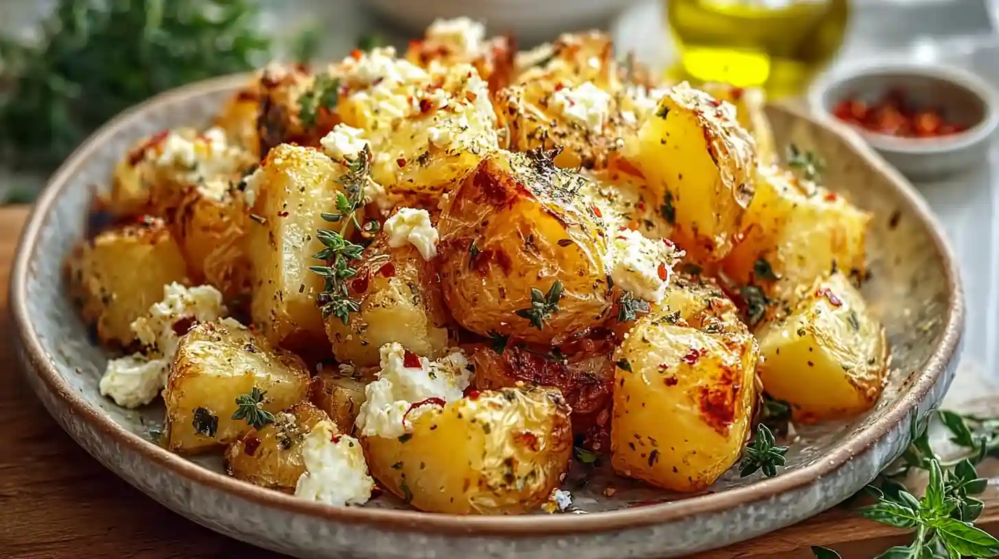 Greek Feta Roast Potatoes