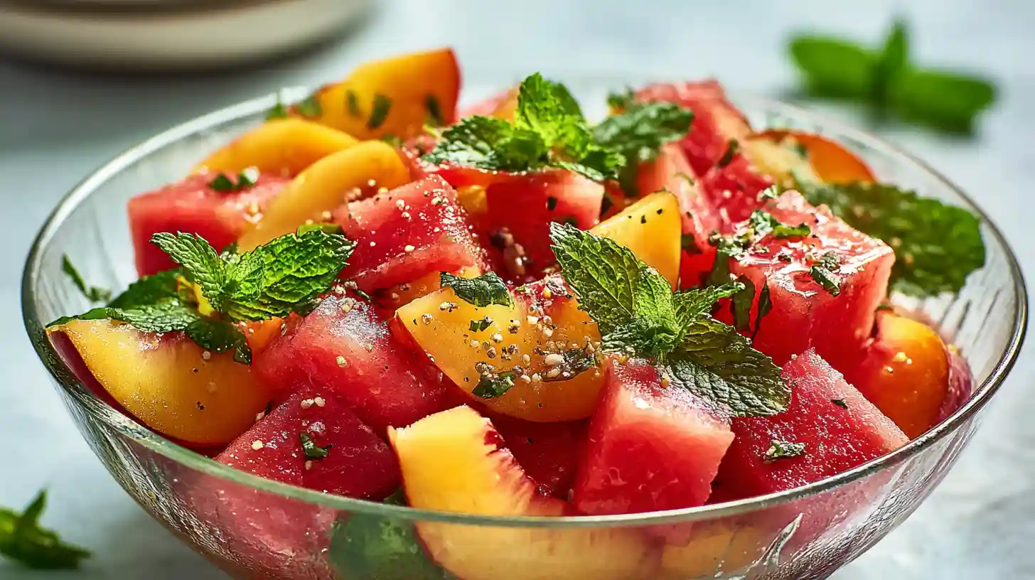 Peach Watermelon Salad