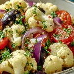 Mediterranean Marinated Cauliflower Salad Side