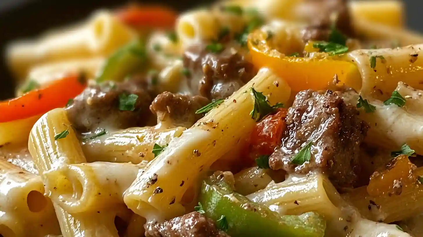 Philly Cheesesteak Pasta 5